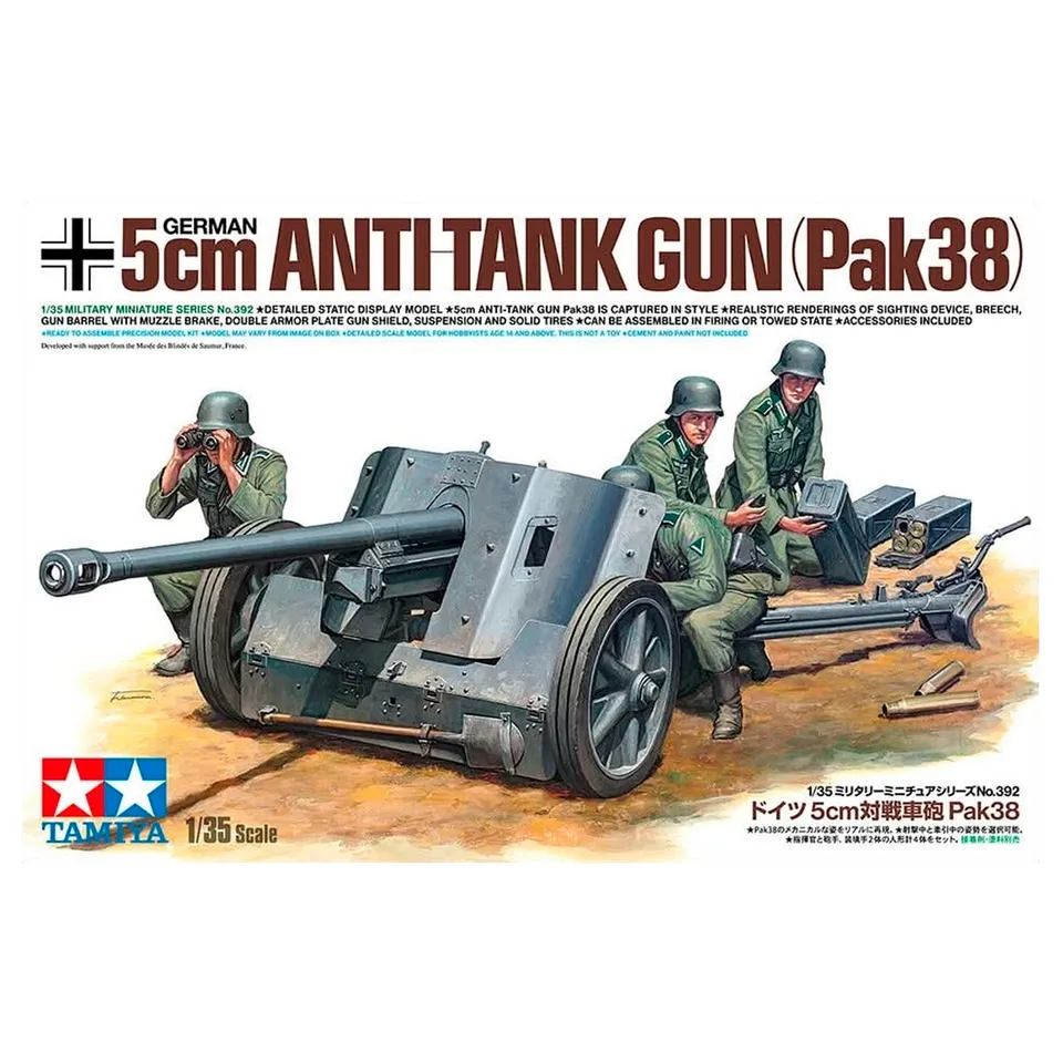 ak-interactive-1-35-german-5cm-anti-tank-gun-pak38-modello-da-costruire-e-diping image 1