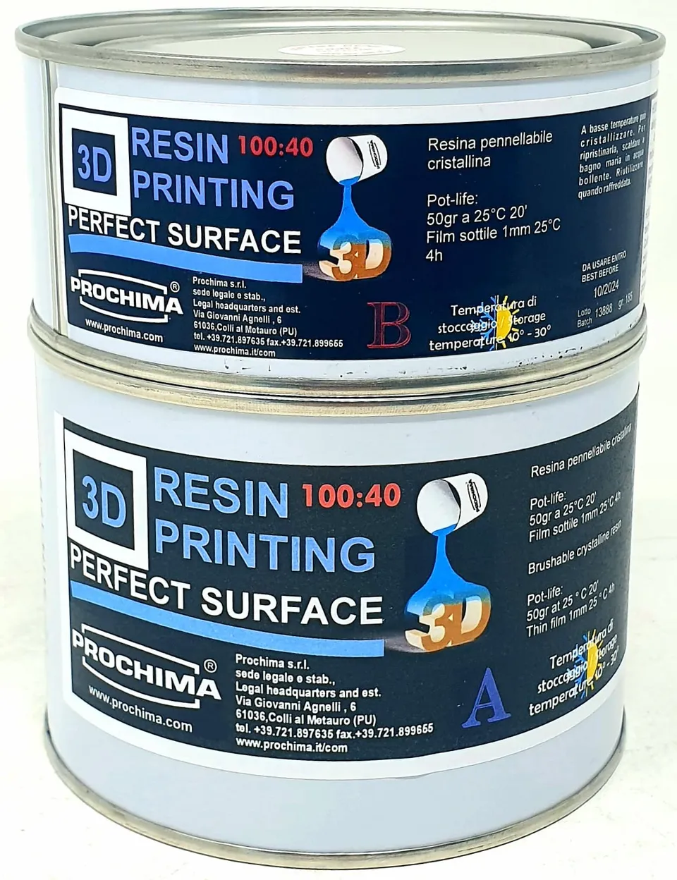 prochima-3d-resin-printing-trasparente-smalto-epossidico-bicomponente-650-g image 1