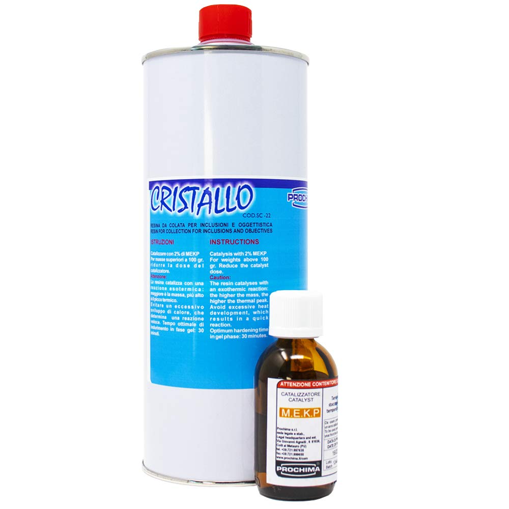 prochima-sc-22-resina-poliestere-cristallo-trasparente-da-1-kg-catalizzatore image 1