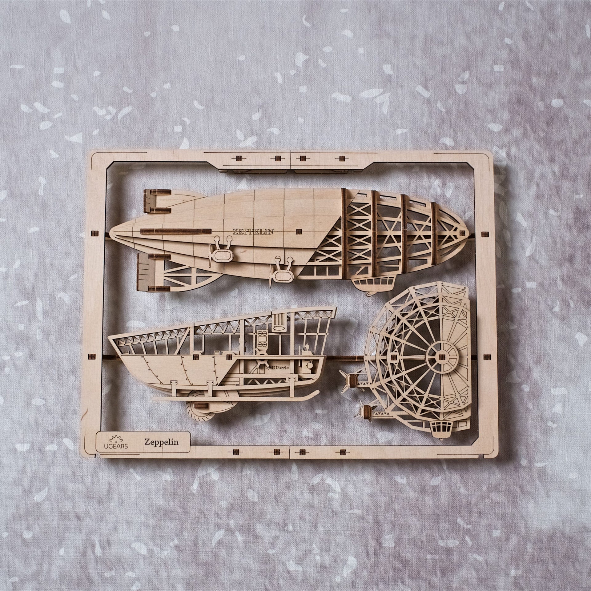 ugears-zeppelin-puzzle-2-5d-in-legno-serie-u-mini image 8