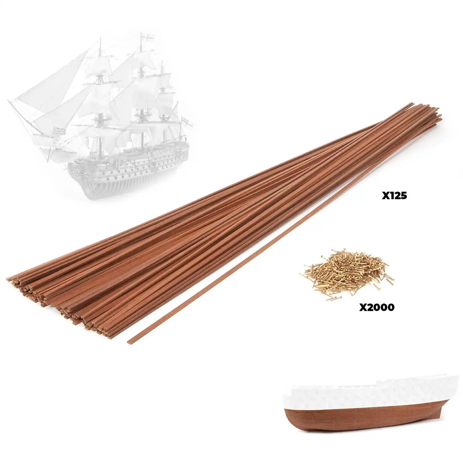 occre-set-rivestimento-hms-victory-125-listelli-mogano-2000-chiodini image 1