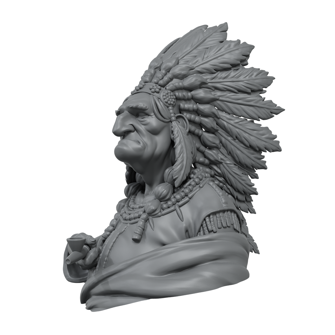 scale75-native-chief-figura-wild-west-da-costruire-e-dipingere image 2