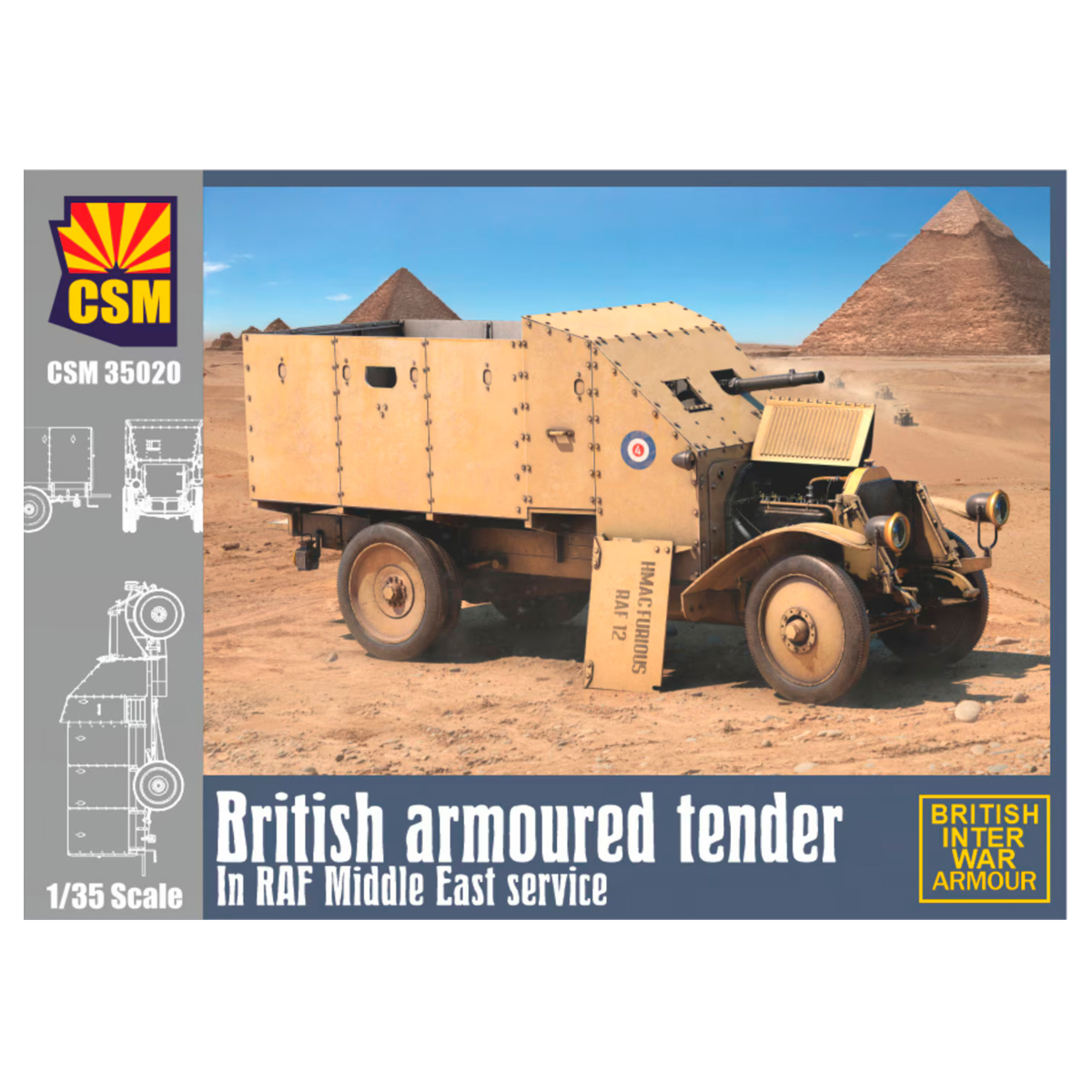 ak-interactive-1-35-british-armoured-tender-in-raf-middle-east-service-kit-model image 1