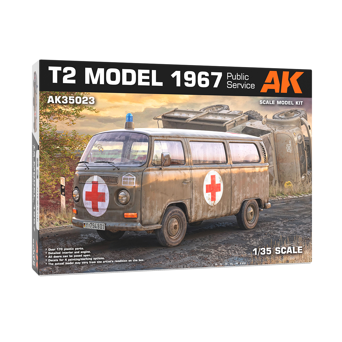 ak-interactive-t2-model-1967-public-service-1-35-kit-modello-da-costruire-e-dipi image 1