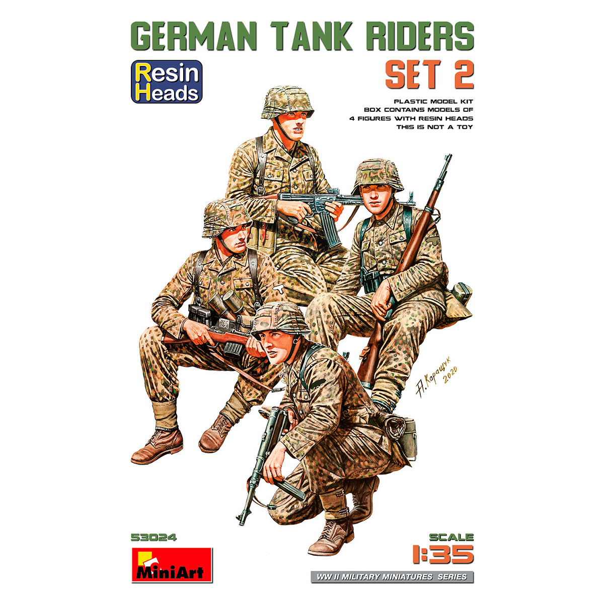 ak-interactive-1-35-german-tank-riders-set-2-teste-in-resina image 1