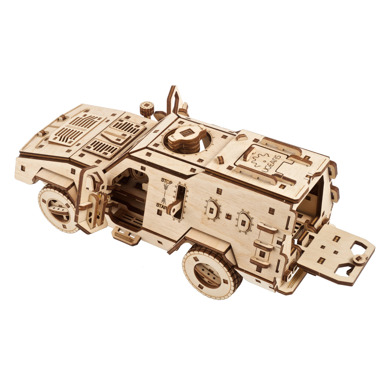 ugears-dozor-b-combat-vehicle-blindato-militare-in-legno-da-costruire image 2