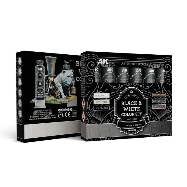 ak-interactive-black-white-color-set-colori-acrilici-densi-artistici image 1