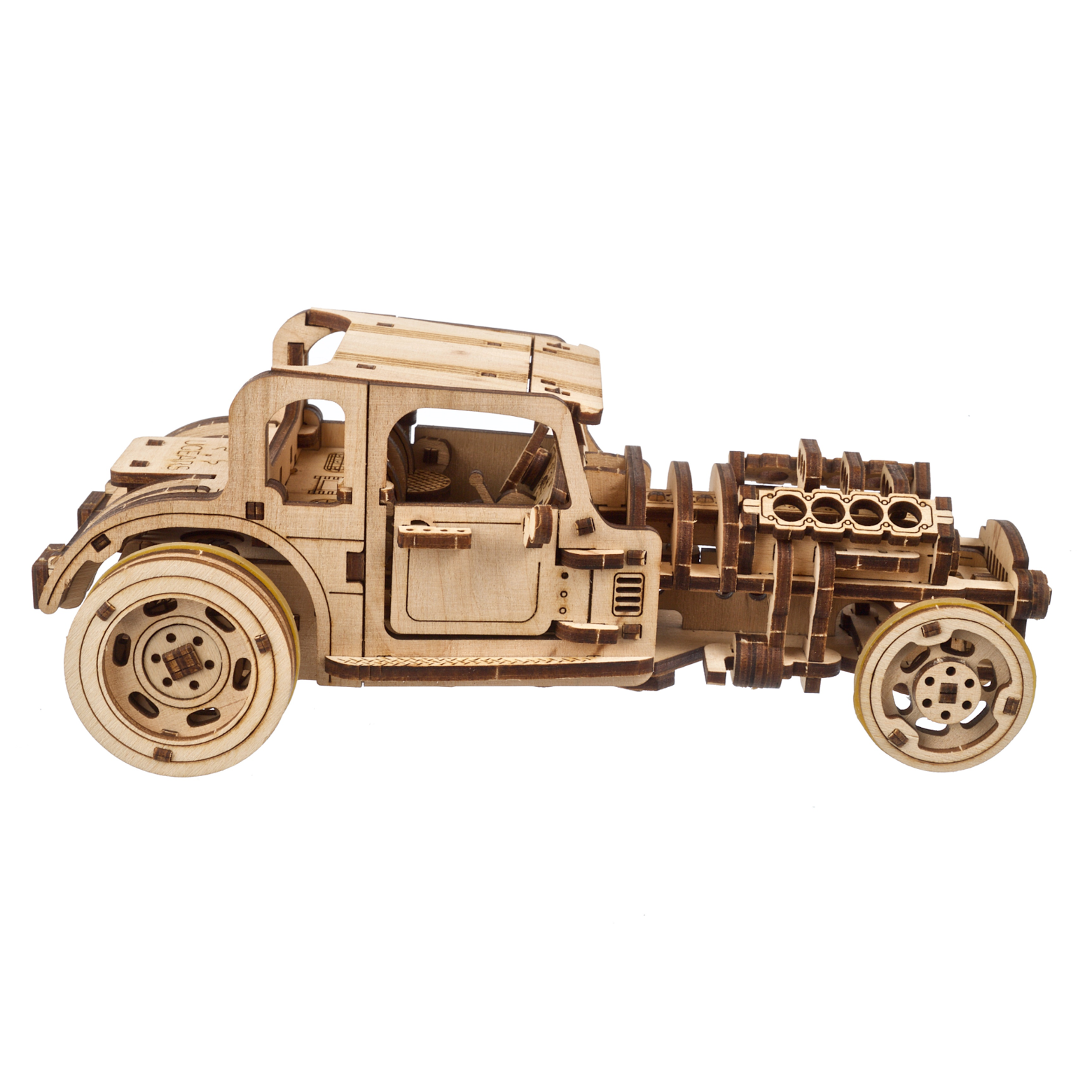 ugears-hot-rod-furious-mouse-mini-hot-rod-auto-in-legno-3d-u-mini image 2