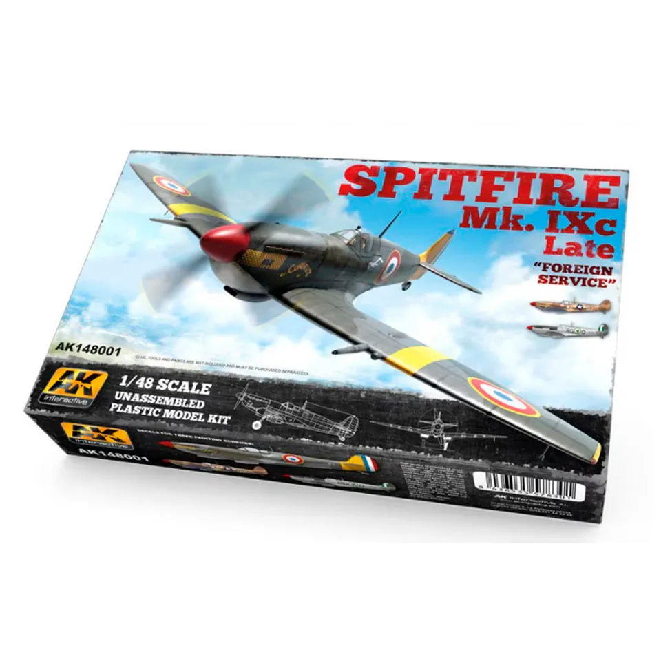 ak-interactive-1-48-spitfire-mk-ixc-late-foreign-service-kit-modellistico image 1
