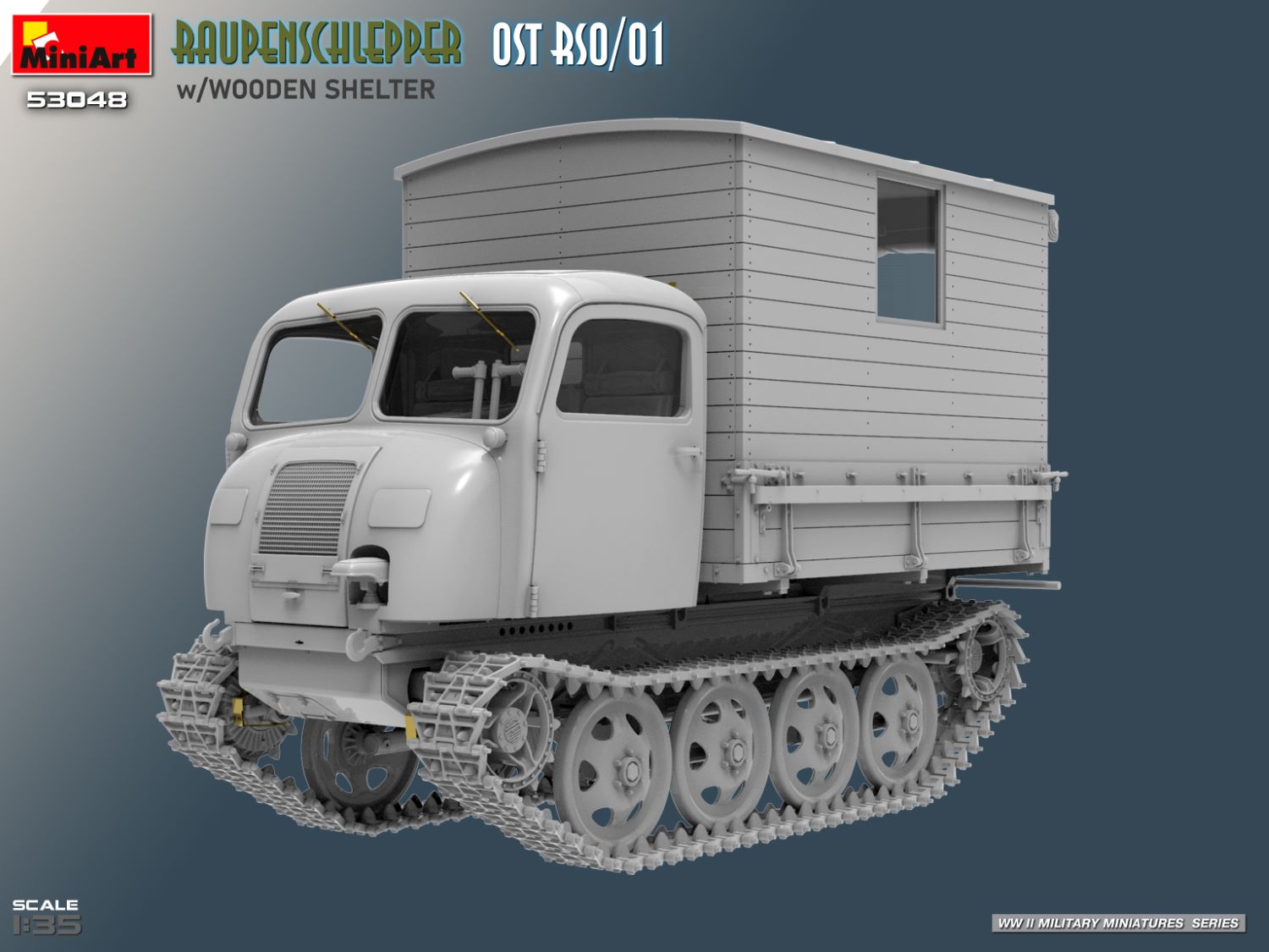 ak-interactive-1-35-raupenschlepper-ost-rso-01-con-ricovero-in-legno image 4