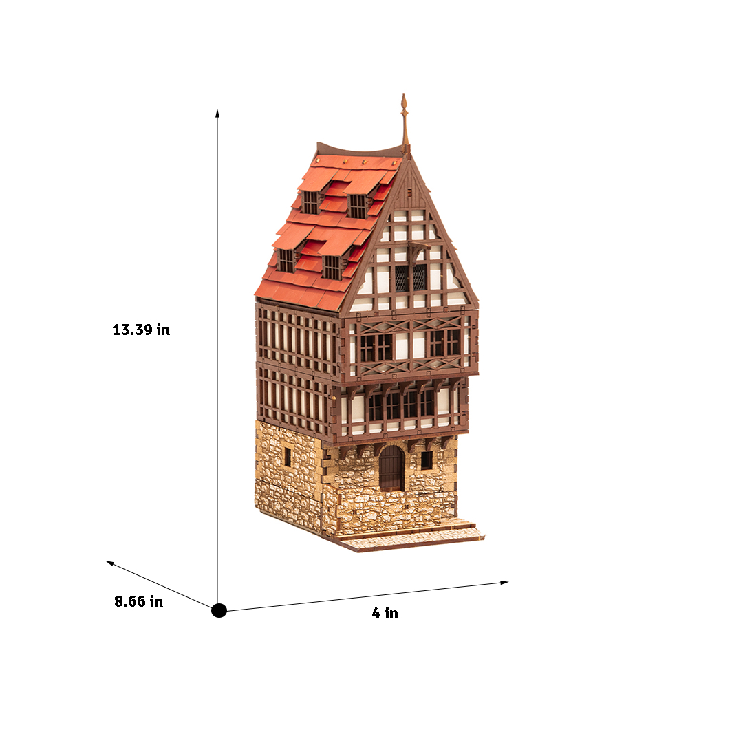 ak-interactive-medieval-european-row-house-terracotta-vanilla-28mm-scale-terrain image 2