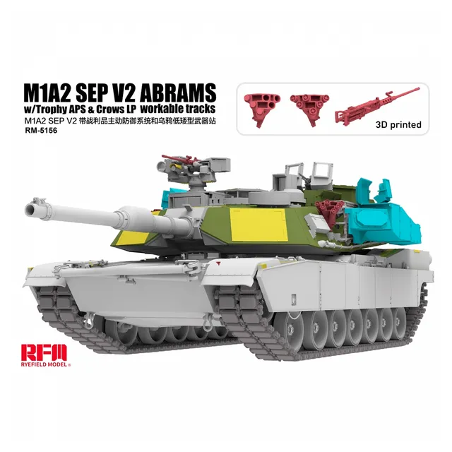 ak-interactive-1-35-m1a2-sep-v2-abrams-con-trophy-aps-e-crows-kit-carro-armato image 1