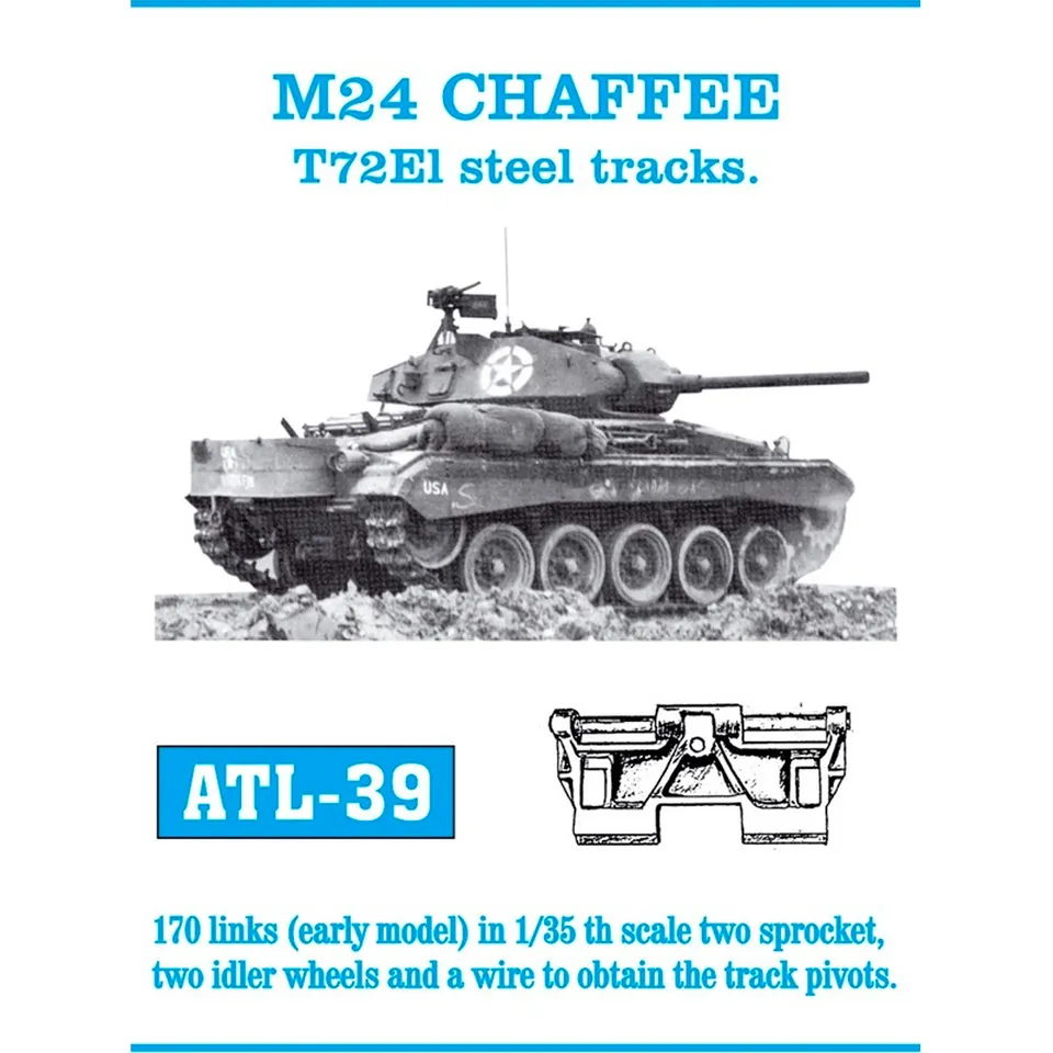 ak-interactive-1-35-cingoli-in-metallo-m24-chaffee-t72e1-in-acciaio image 1