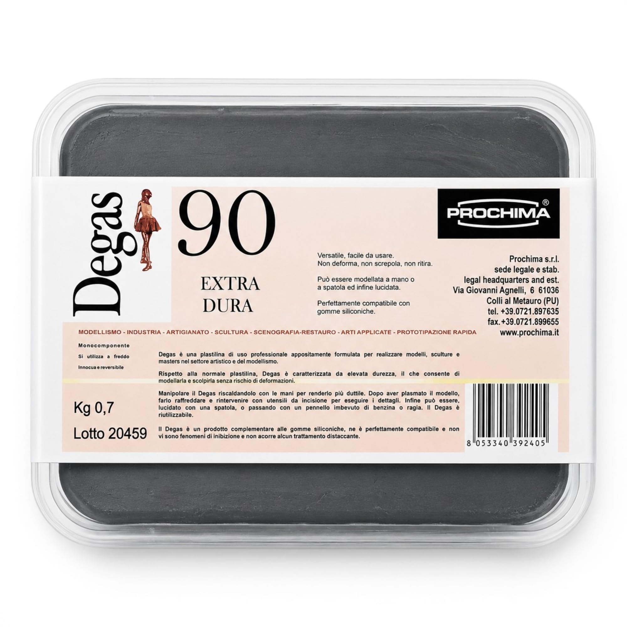 prochima-degas-90-plastilina-professionale-extra-dura-700-g image 1