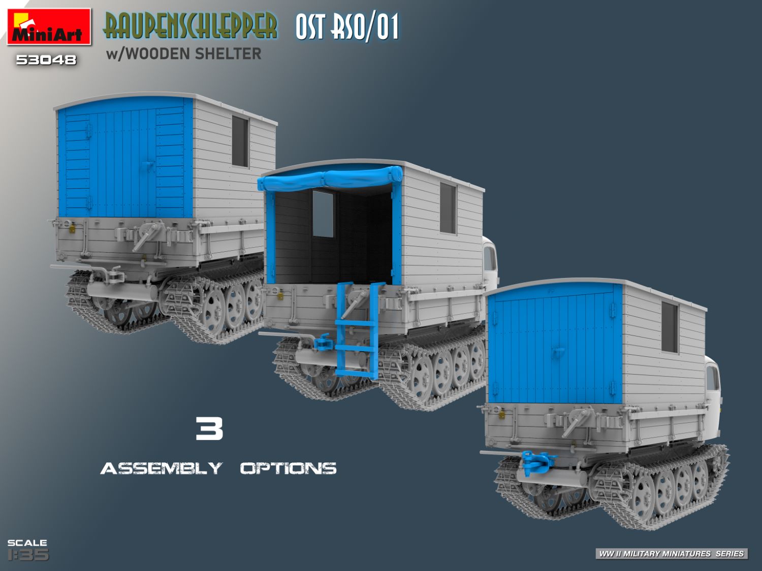 ak-interactive-1-35-raupenschlepper-ost-rso-01-con-ricovero-in-legno image 3