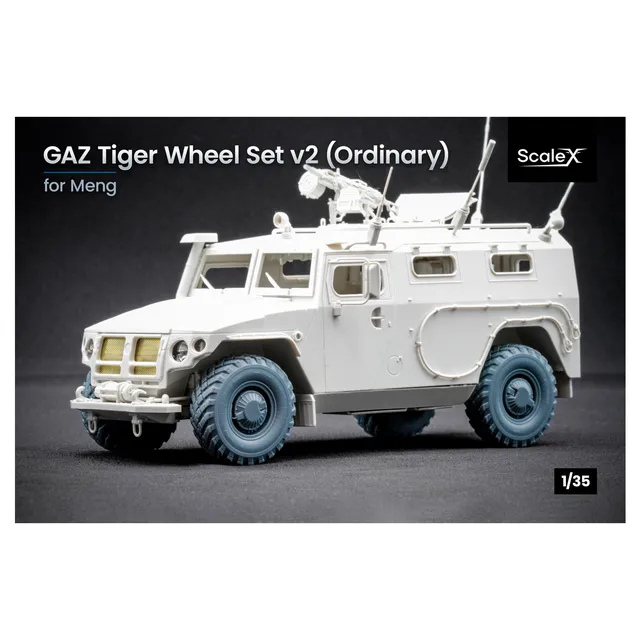 ak-interactive-gaz-tiger-v2-con-scudo-set-ruote-1-35-accessorio-modellismo image 1