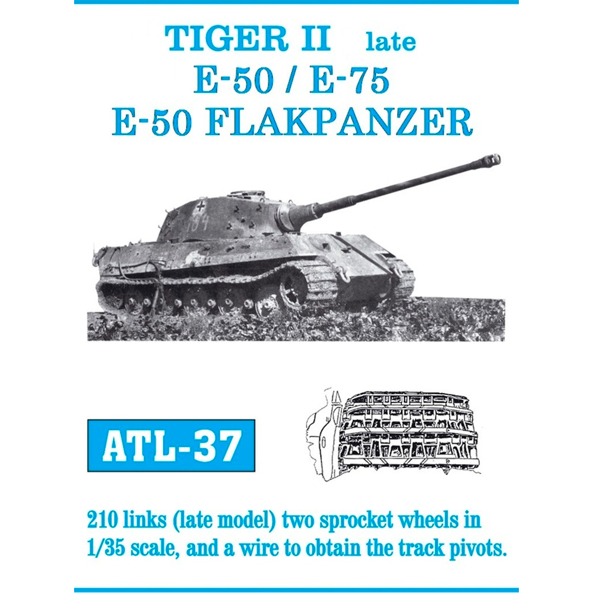ak-interactive-1-35-metal-tracks-tiger-ii-late-cingoli-in-metallo image 1