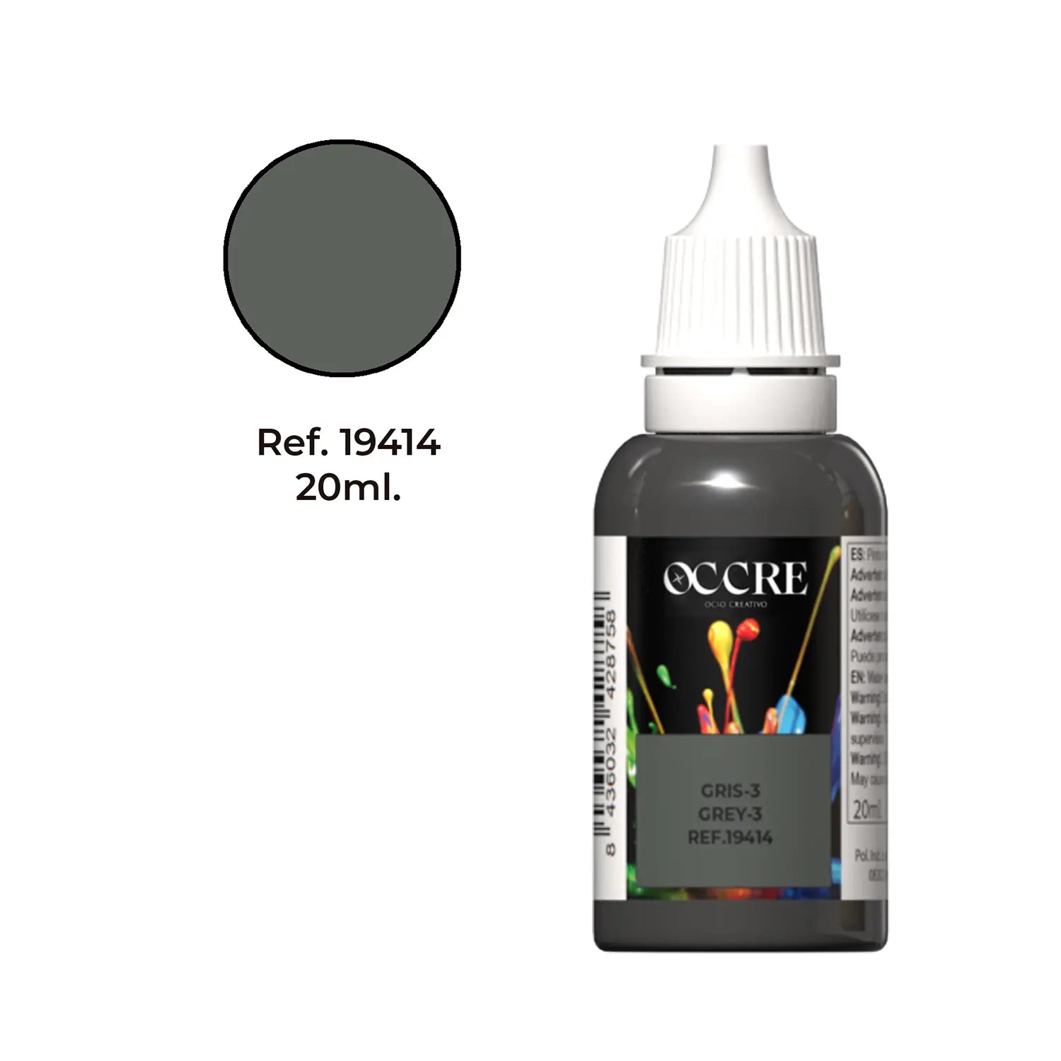 occre-vernice-acrilica-grigio-forte-20-ml-per-modellismo image 1