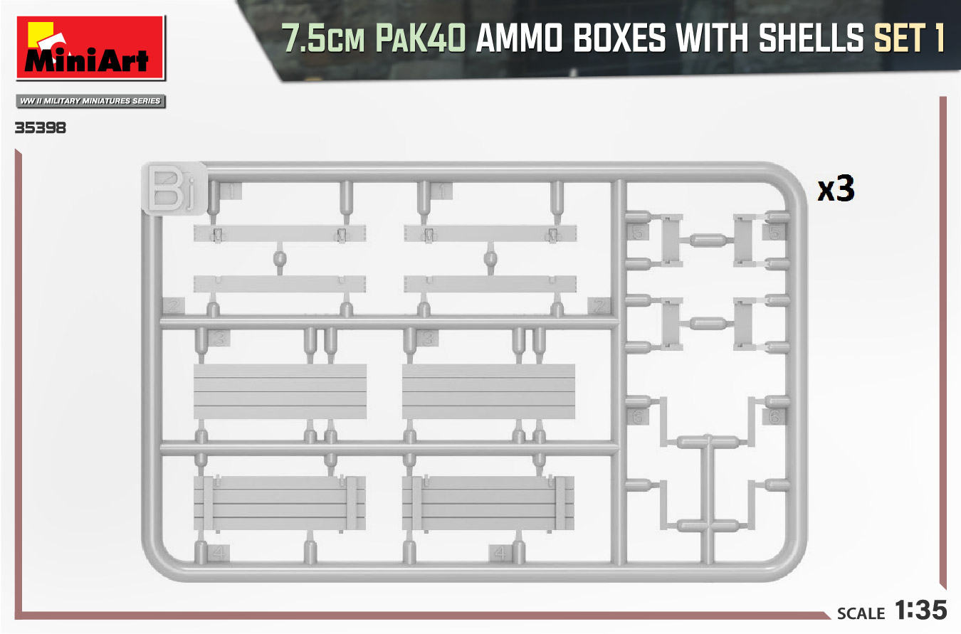 ak-interactive-1-35-7-5cm-pak40-ammo-boxes-w-shells-set-1-cassette-munizioni image 2