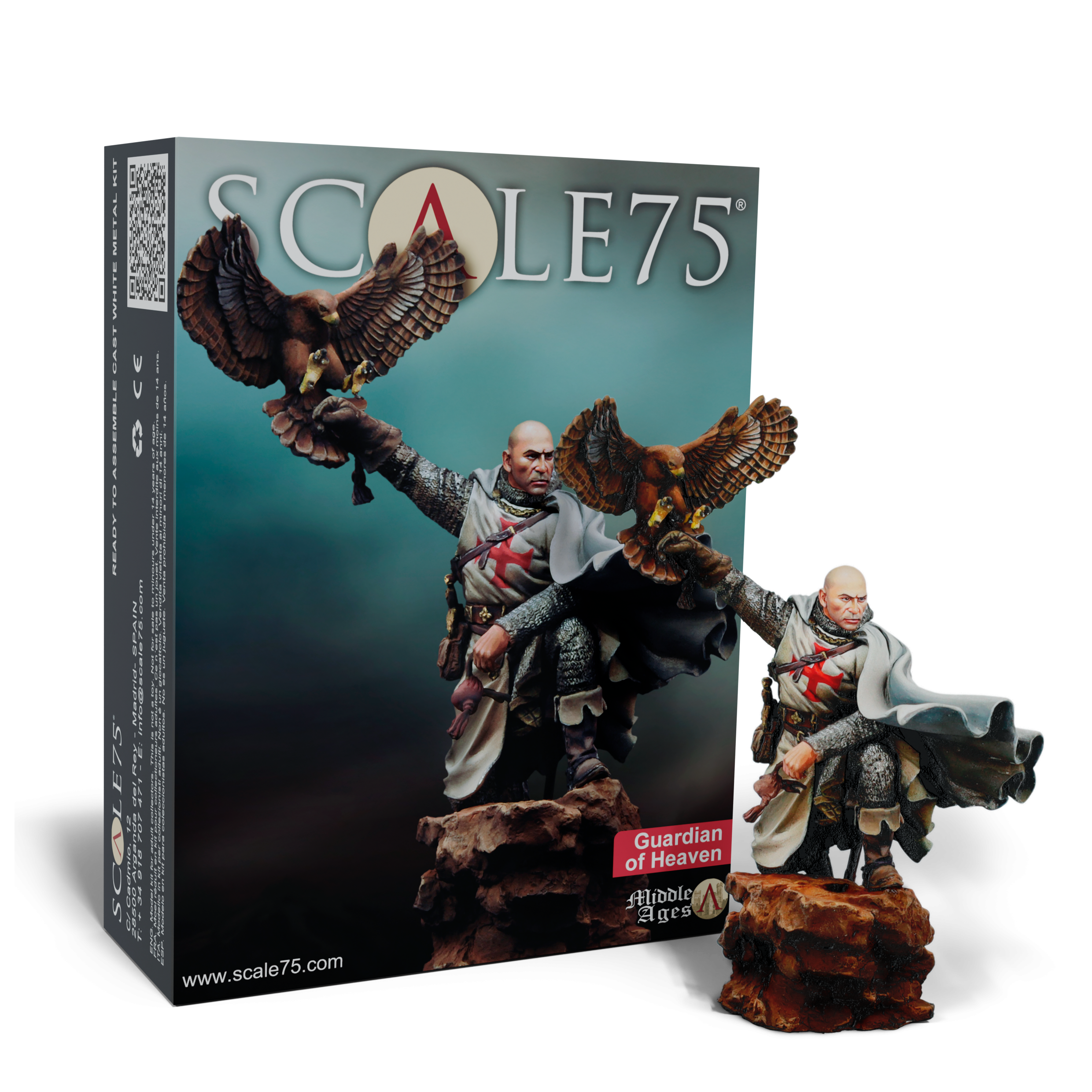 scale75-guardian-of-heaven-figura-75mm-in-metallo-bianco-e-resina-da-montare-e-d image 1