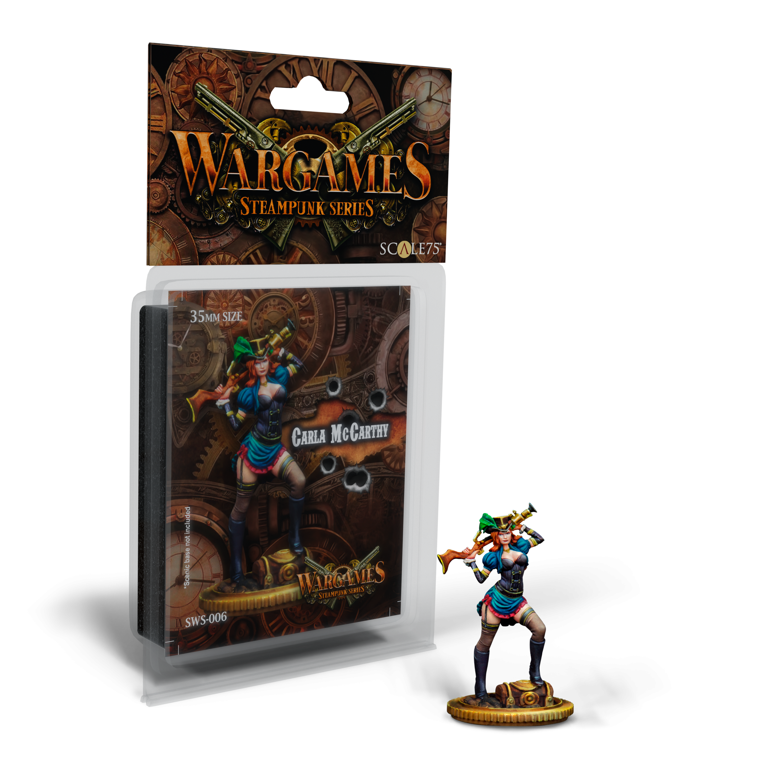 scale75-carla-mc-carthy-35mm-miniatura-in-metallo-bianco-steampunk image 1