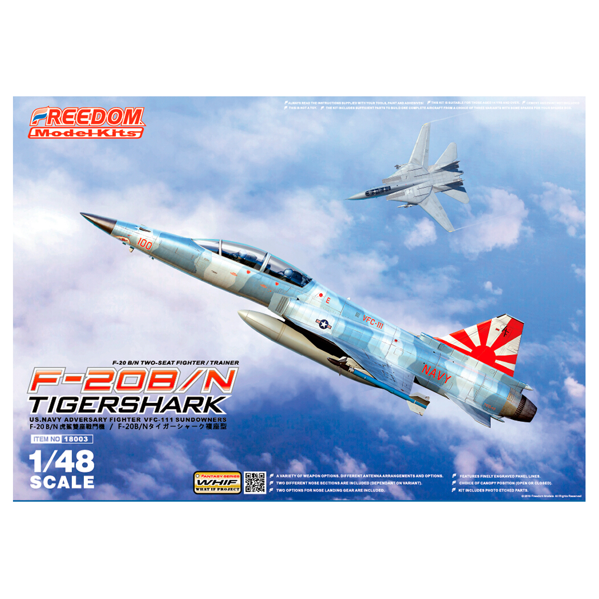 ak-interactive-kit-modellismo-f-20b-n-tigershark-scala-1-48 image 1