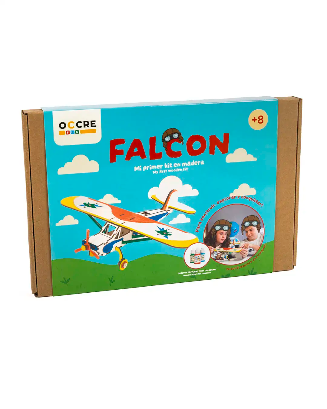 occre-fun-falcon-modellino-di-aereo-in-legno-per-bambini image 3