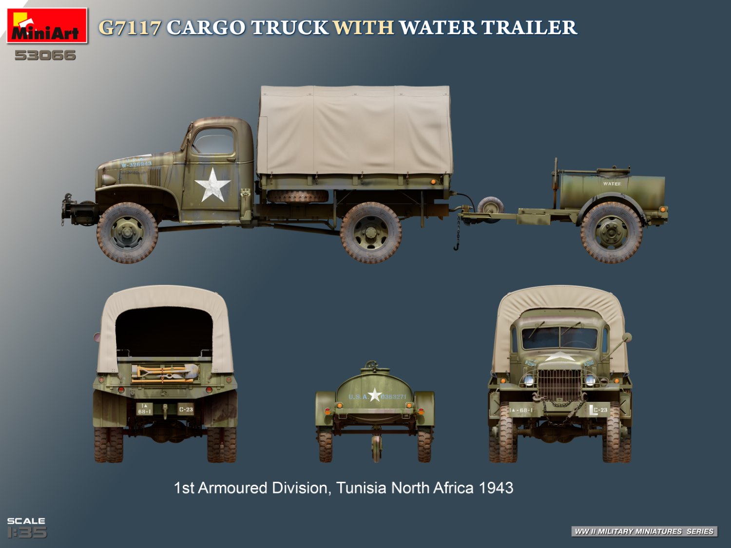 ak-interactive-1-35-g7117-camion-cargo-con-rimorchio-per-acqua-kit-modellismo image 5