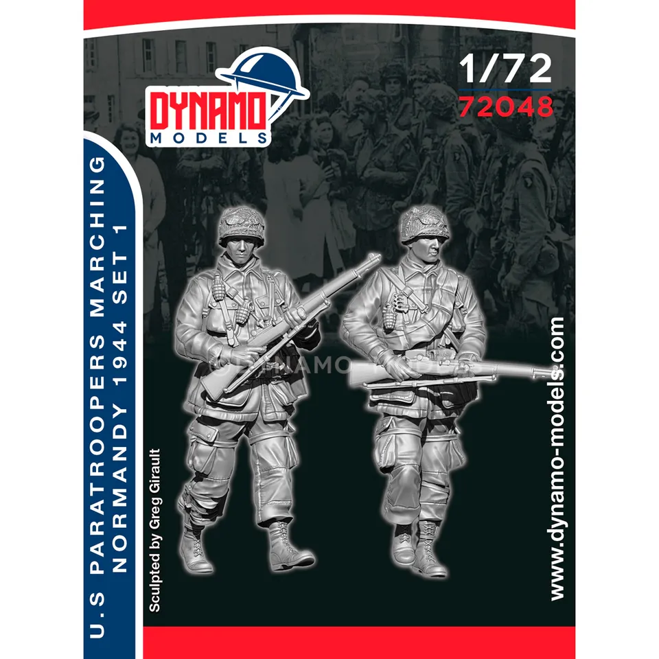 ak-interactive-1-72-u-s-paratroopers-marching-normandy-1944-set-1 image 1