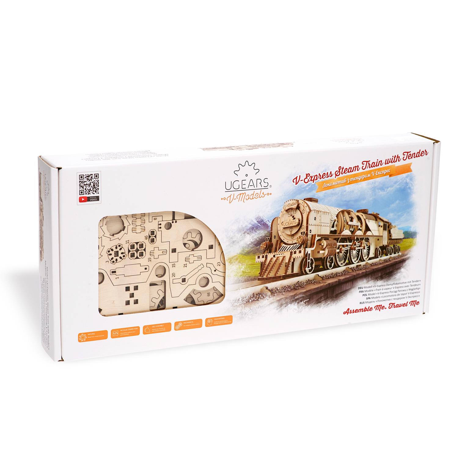 ugears-v-express-treno-a-vapore-con-tender-kit-in-legno image 5