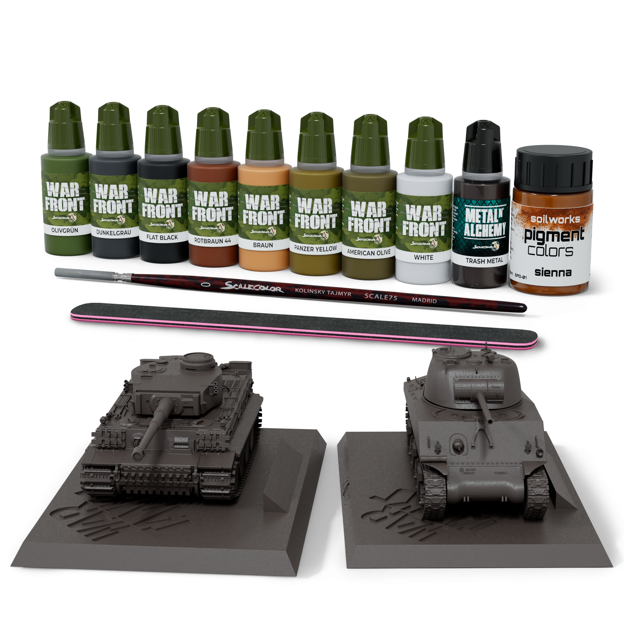 scale75-war-tanks-starter-set-kit-iniziale-carri-1-100-con-pitture image 2