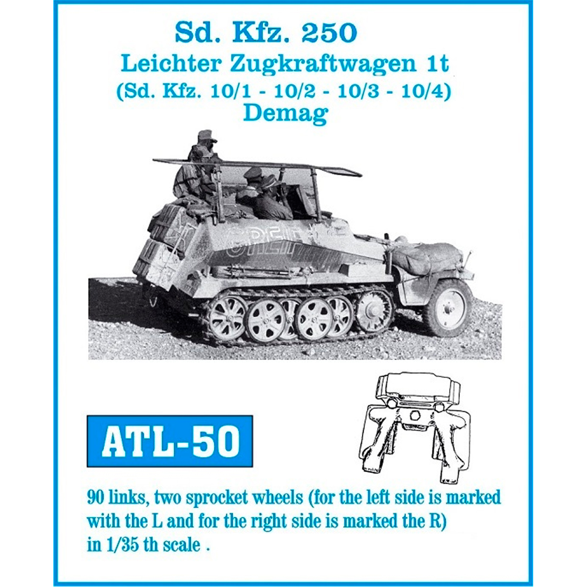 ak-interactive-1-35-metal-tracks-sd-kfz-250-leichter-zugkraftwagen-1t-sd-kfz-10- image 1