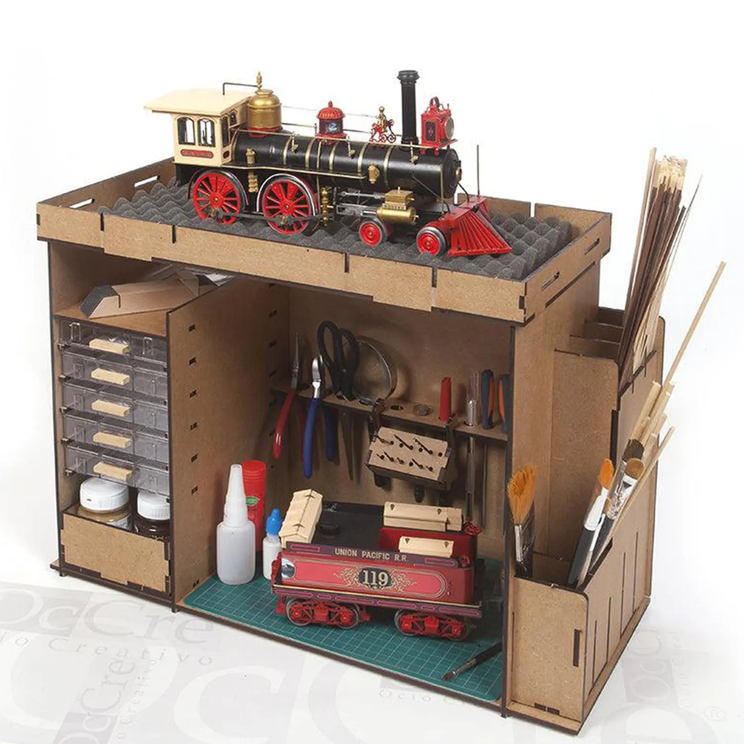 occre-officina-mobile-organizer-kit-in-legno-con-cassetti-per-modellismo image 7