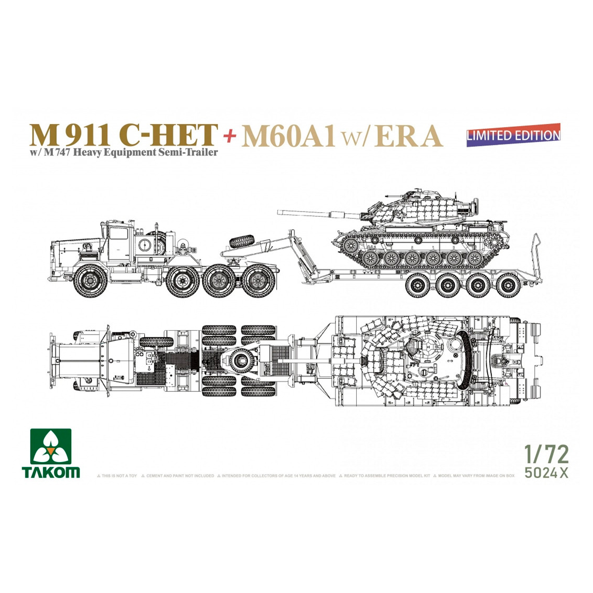 ak-interactive-1-72-m911-c-het-con-m747-semi-trailer-m60a1-con-era-edizione-limi image 1