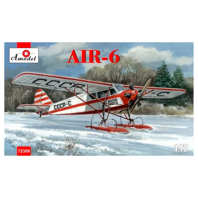 amodel-1-72-air-6-soviet-monoplane-on-skis-kit-di-modellismo image 1