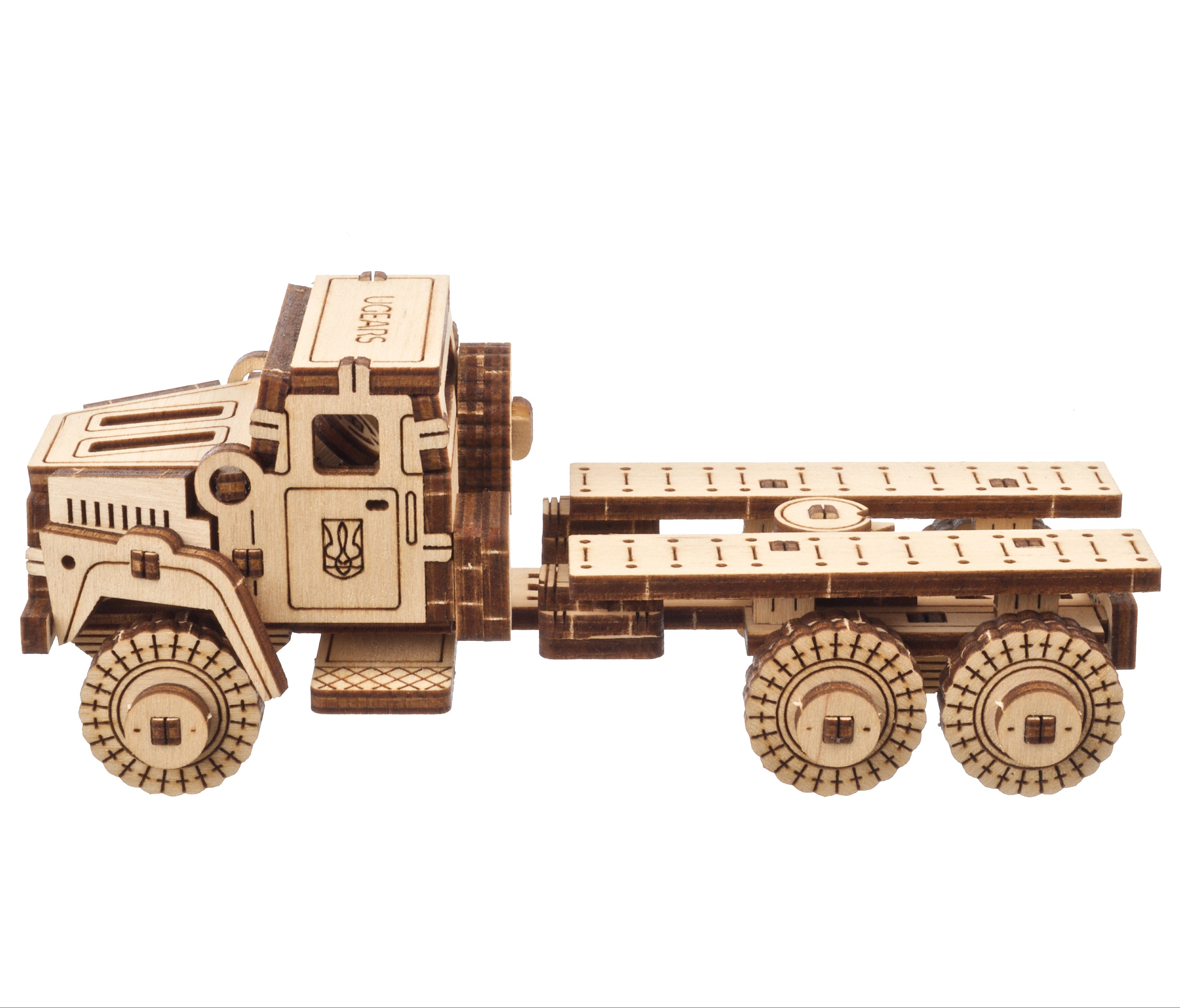 ugears-military-truck-kit-di-modellismo-in-legno-camion-militare-a-tre-assi image 2
