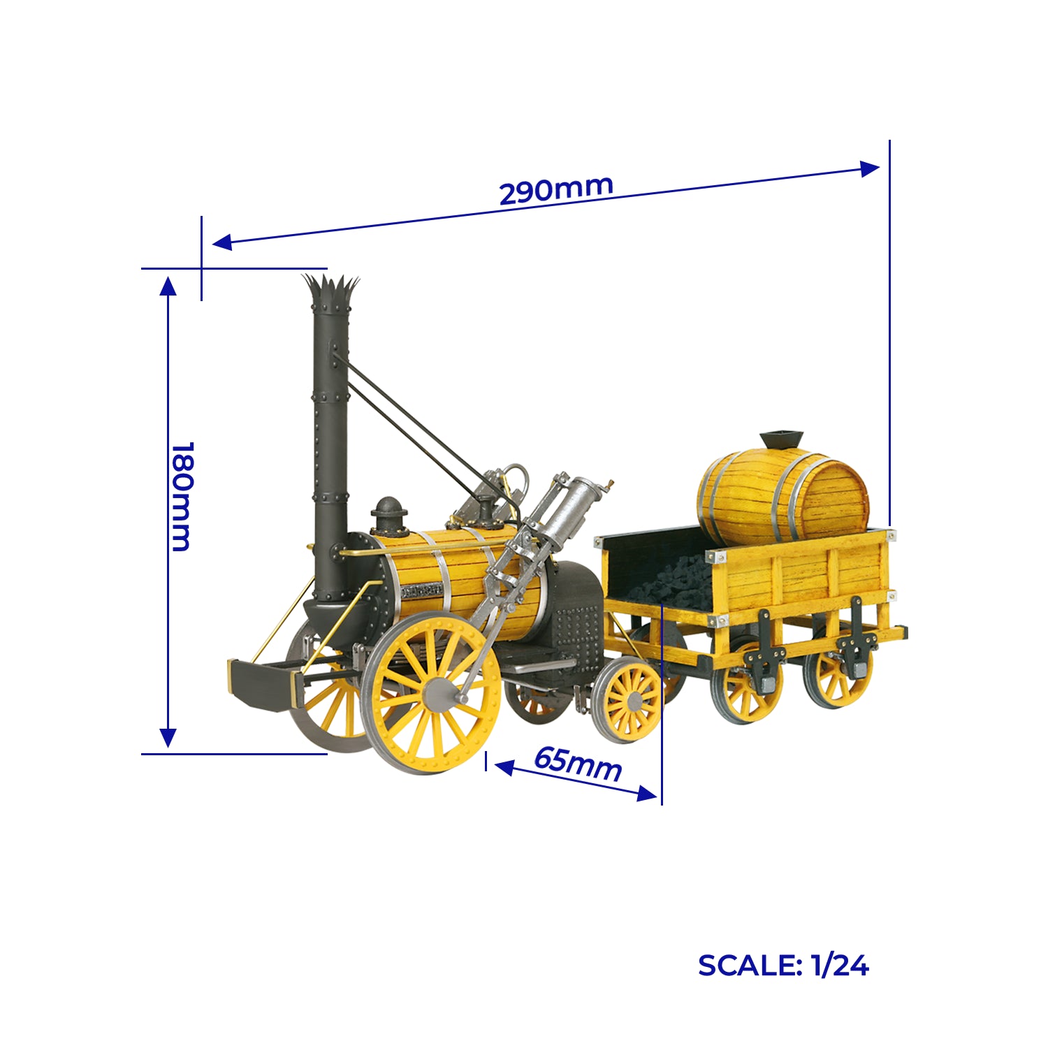 occre-locomotiva-rocket-1829-kit-modellismo-ferroviario-in-legno image 2