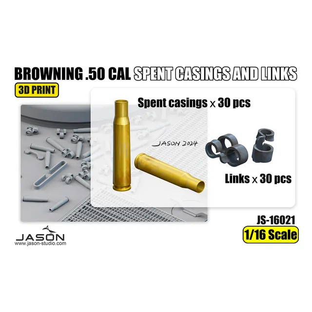 ak-interactive-1-16-browning-50-cal-spent-casings-and-links-dettagli-modellismo image 1