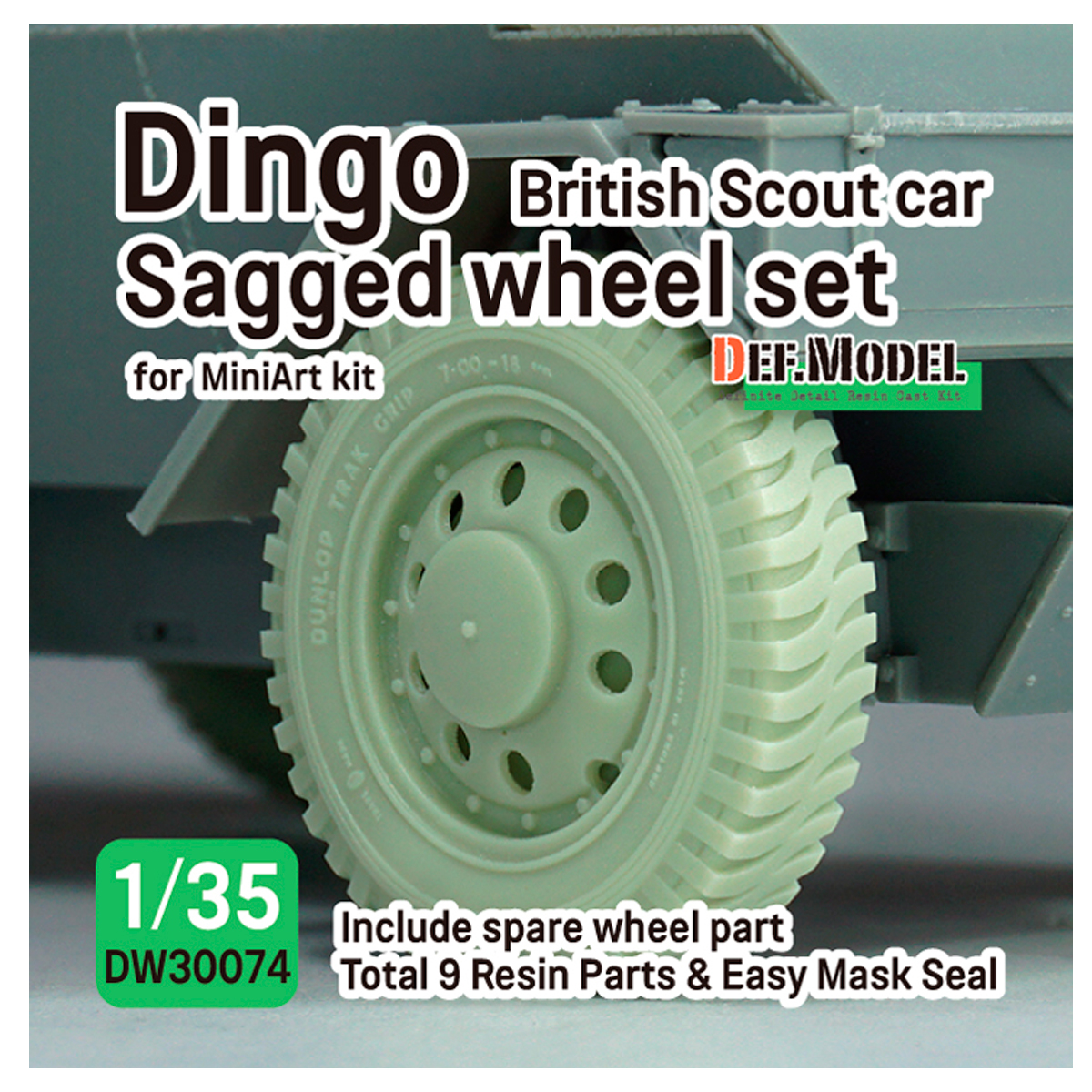 ak-interactive-1-35-ww2-british-dingo-mk-ib-set-ruote-sagged-scorta-per-miniart image 1
