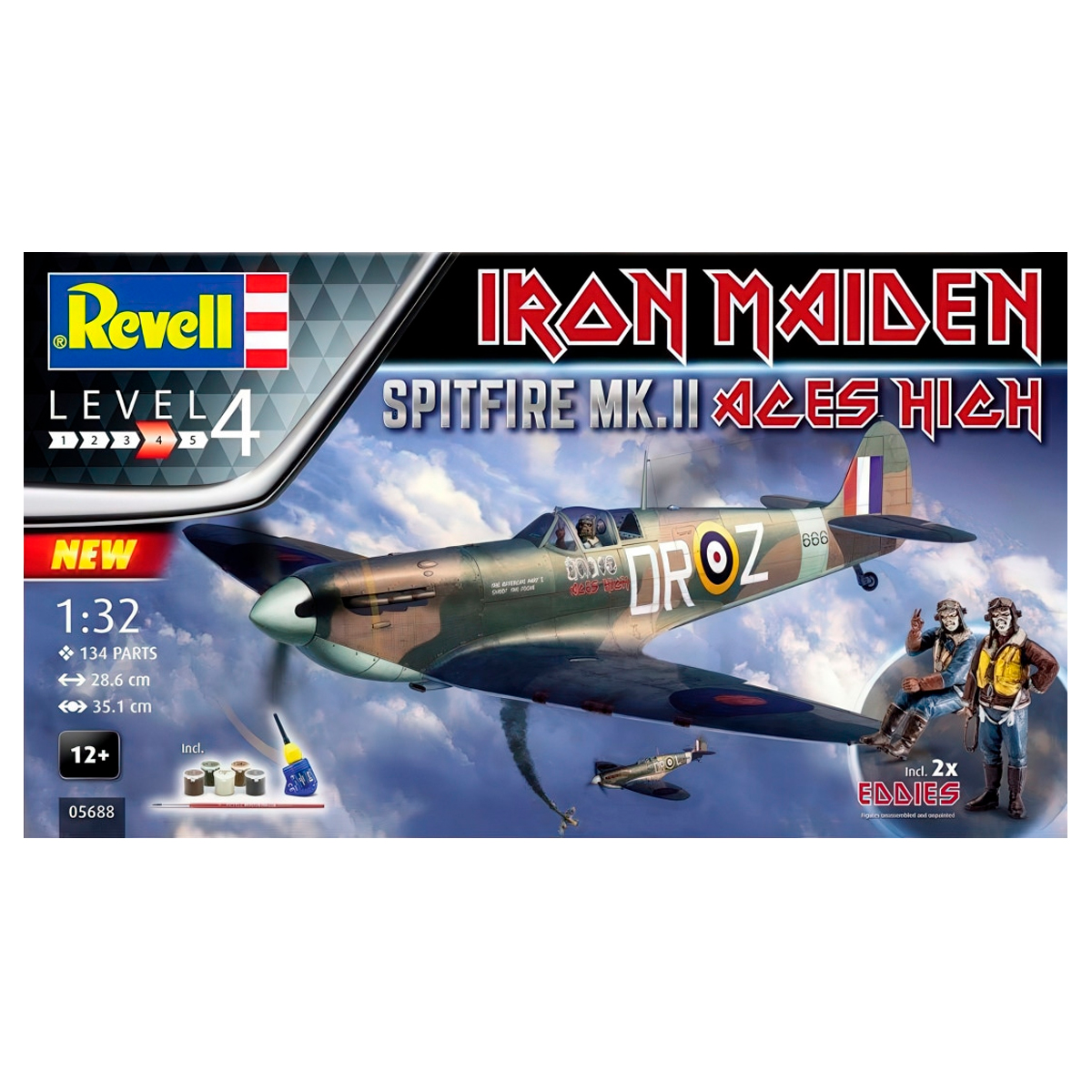 ak-interactive-1-32-iron-maiden-spitfire-mk-ii-aces-high-kit-modellismo image 1