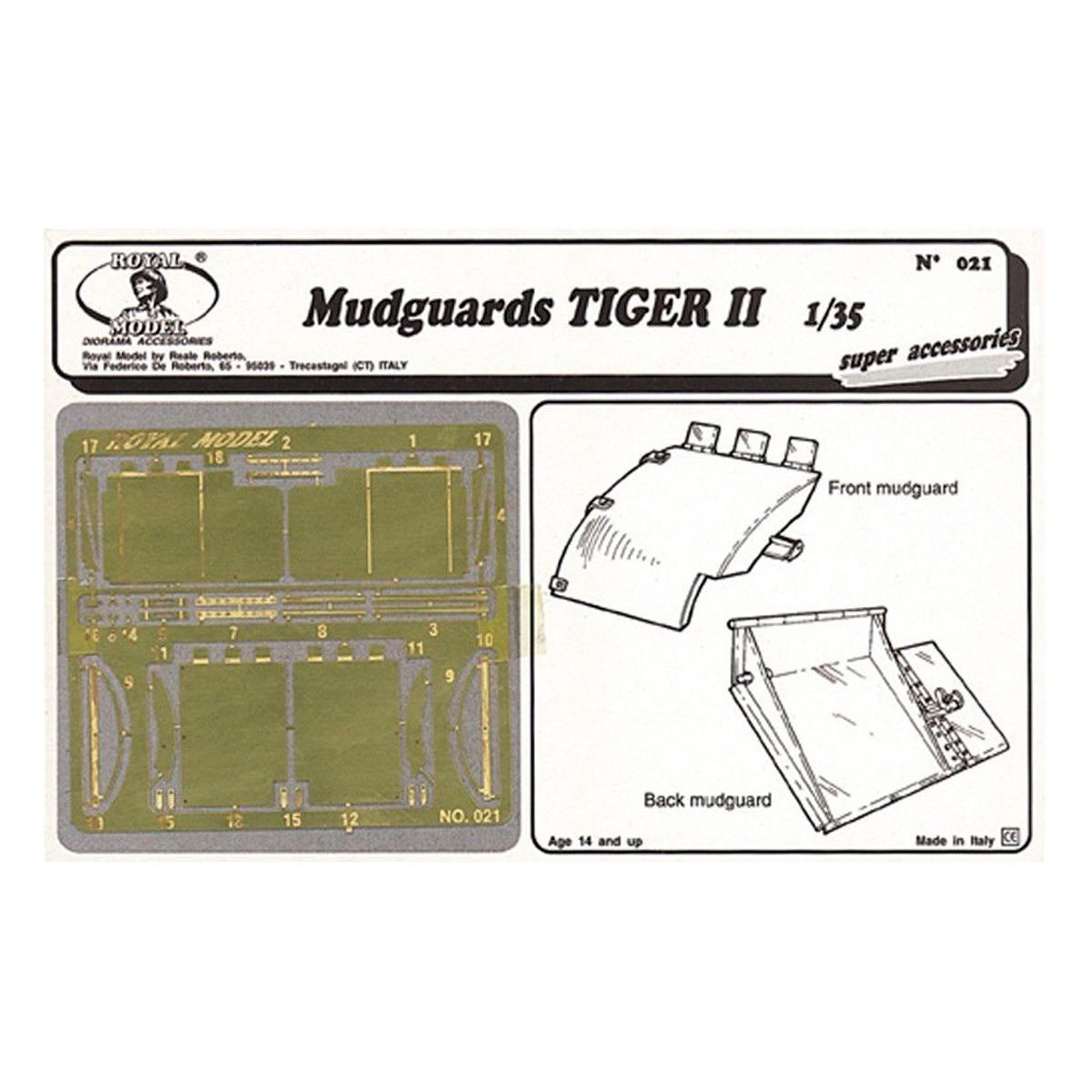 ak-interactive-tiger-ii-mudguards-1-35-parafanghi-per-modellismo image 1