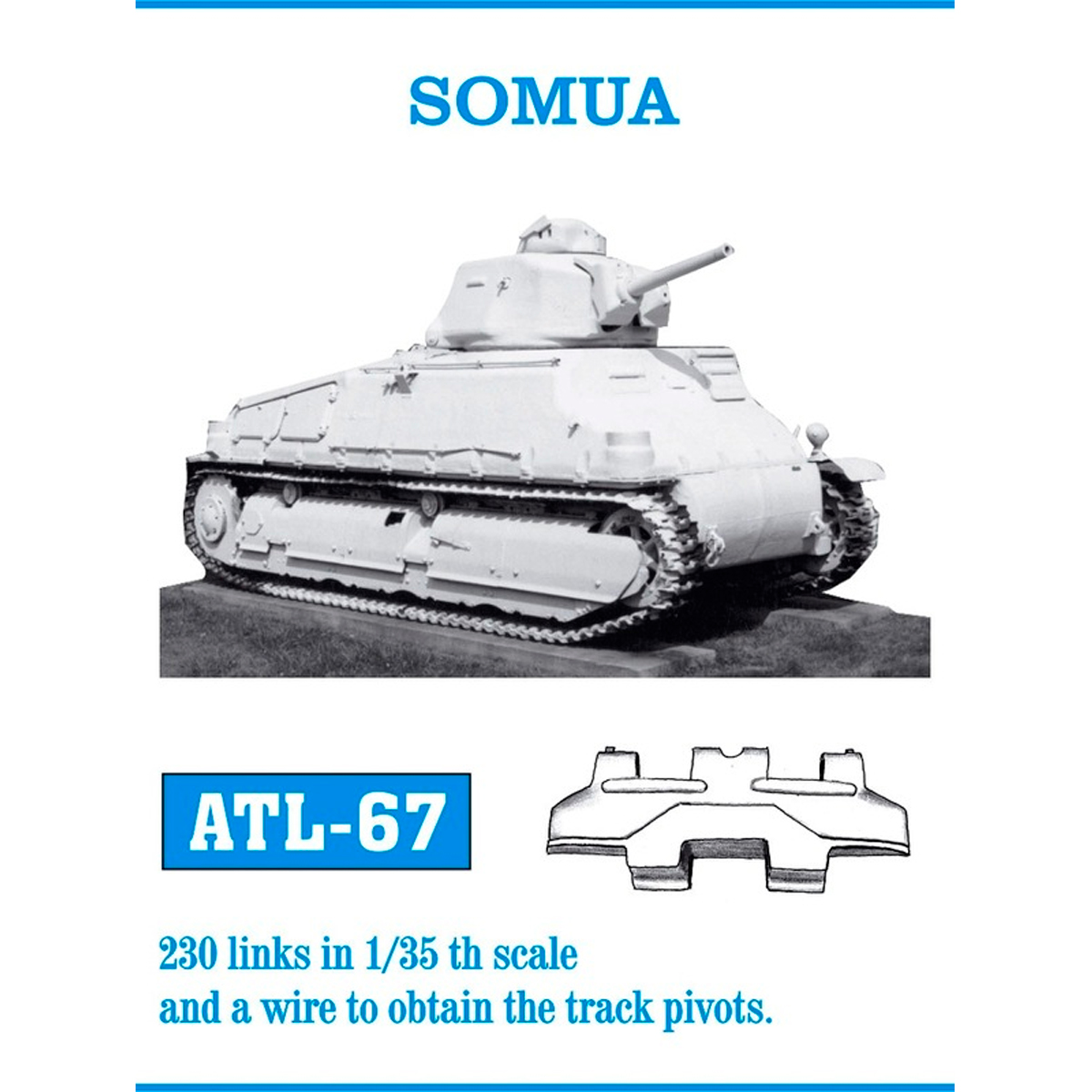 ak-interactive-1-35-metal-tracks-somua-cingoli-in-metallo-per-carri-armato image 1