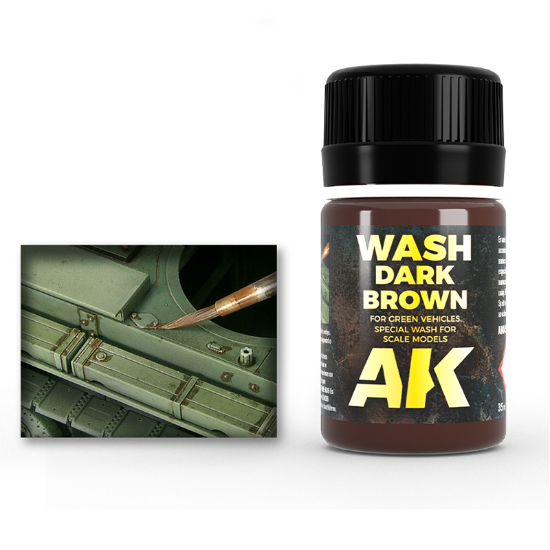 ak-interactive-lavado-marr-n-oscuro-per-veicoli-verdi-wash-acrilico image 1