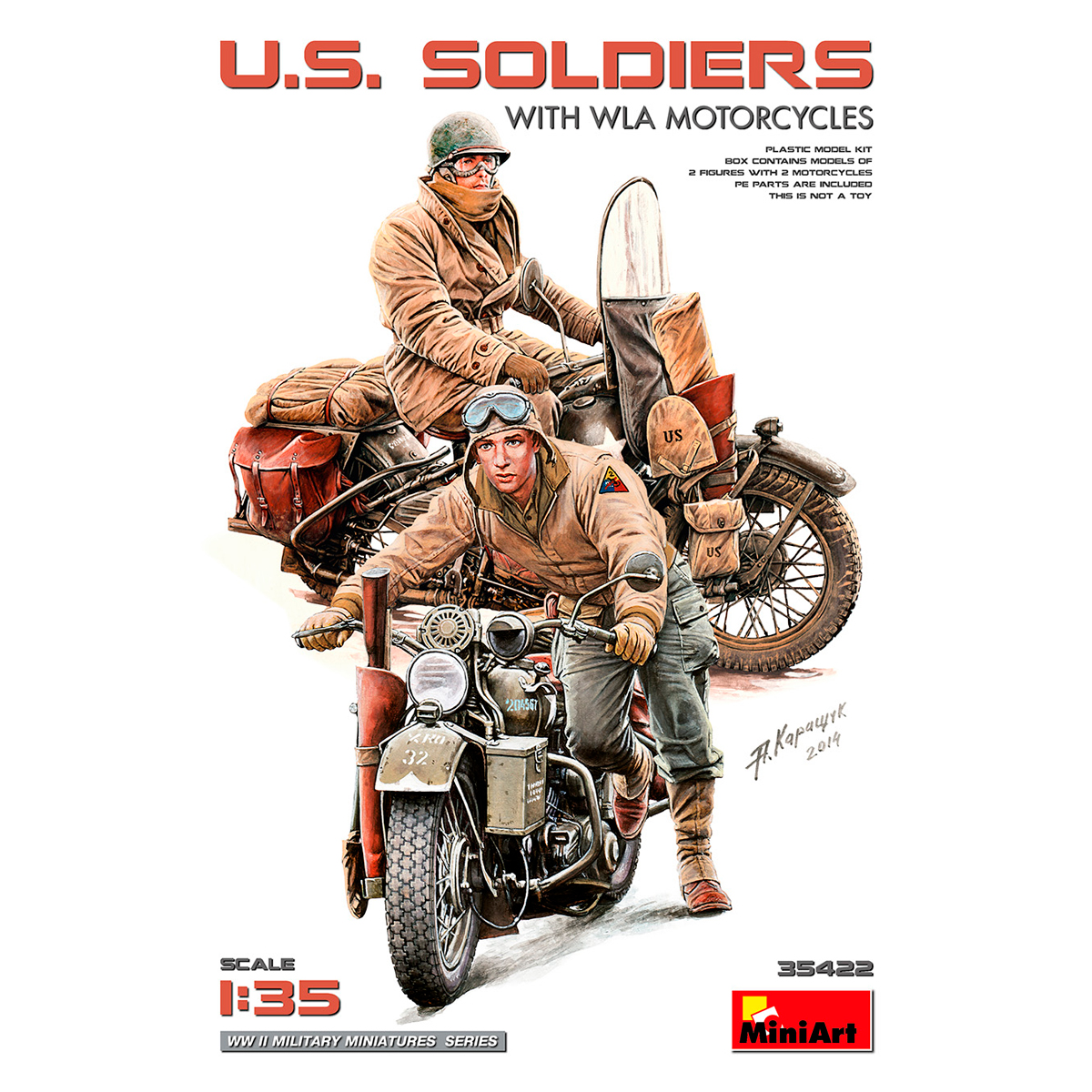 ak-interactive-1-35-u-s-soldiers-con-wla-motorcycles-kit-da-costruire image 1