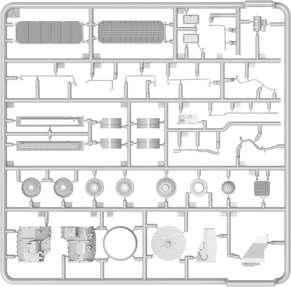 ak-interactive-1-35-t-54-early-transmission-set-set-di-dettaglio-per-modellismo image 4