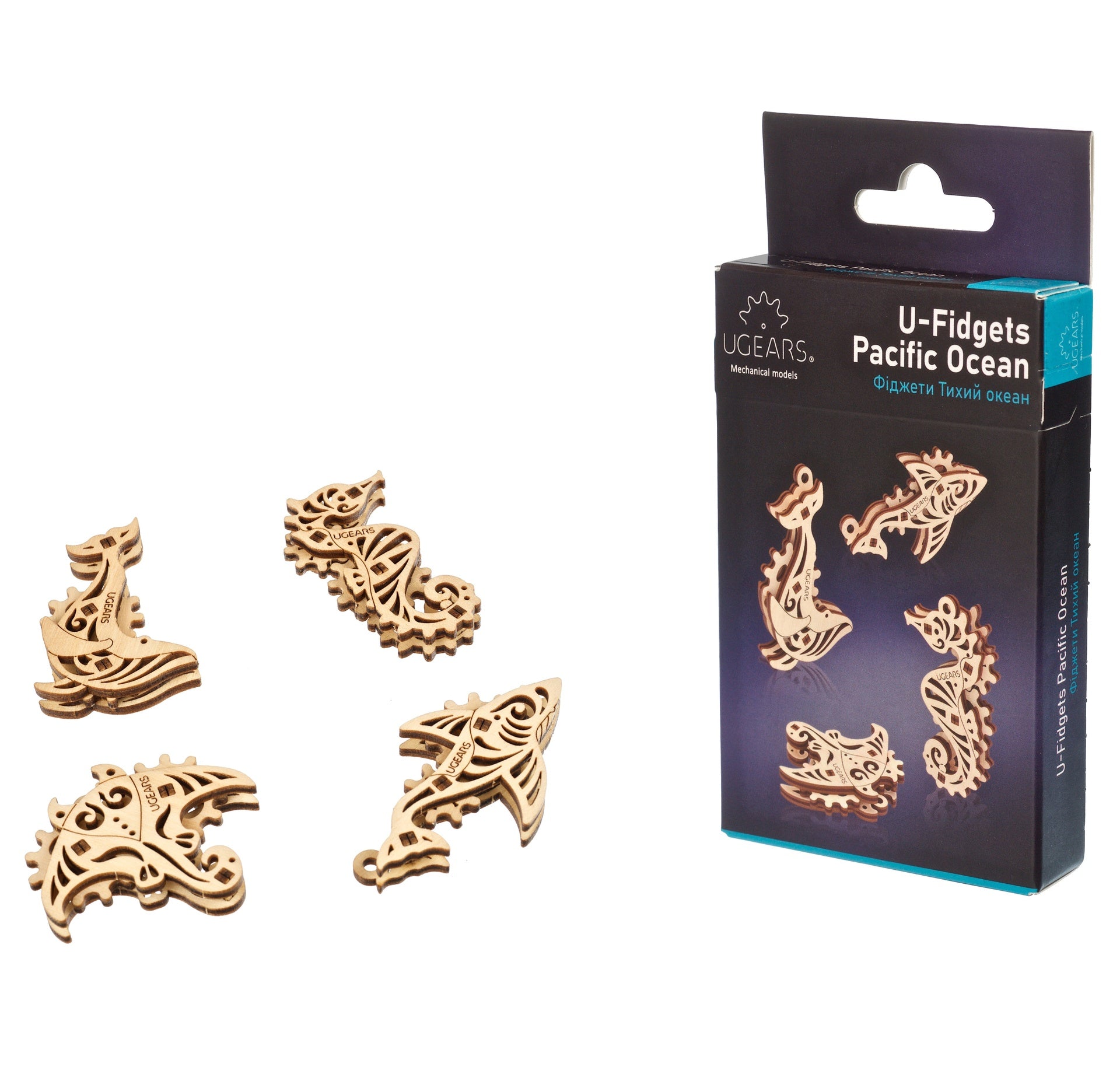 ugears-u-fidgets-pacific-ocean-kit-di-modellismo-marino-in-legno-4-pezzi image 7