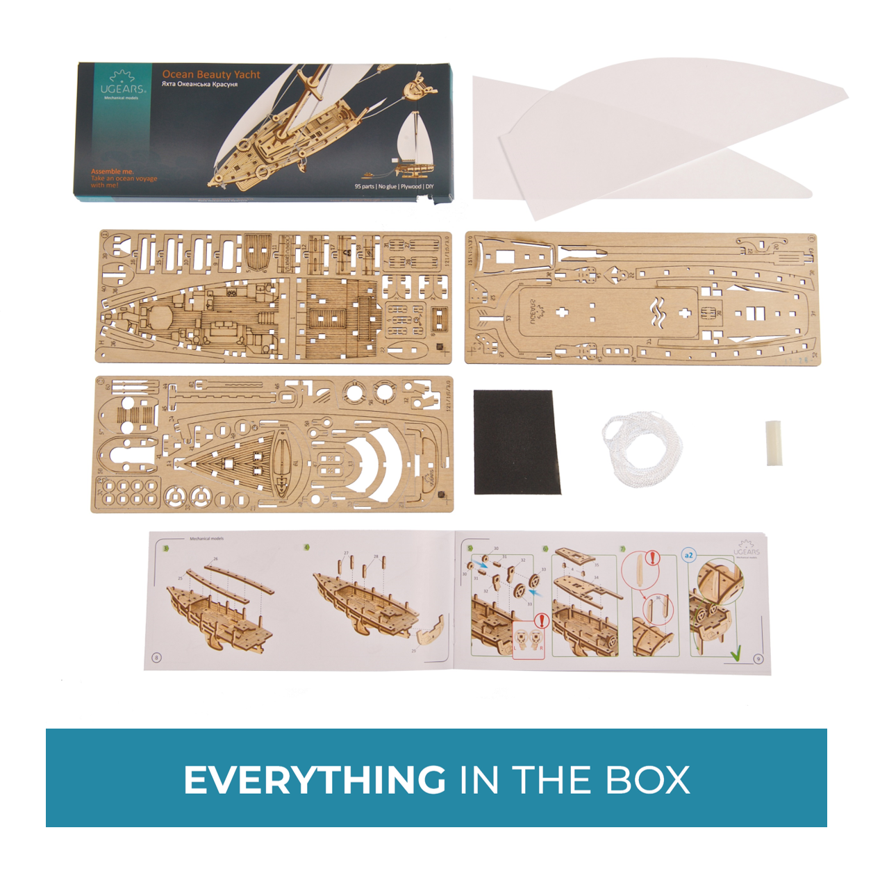 ugears-ocean-beauty-yacht-kit-modellismo-barca-a-vela-in-legno-u-mini image 6