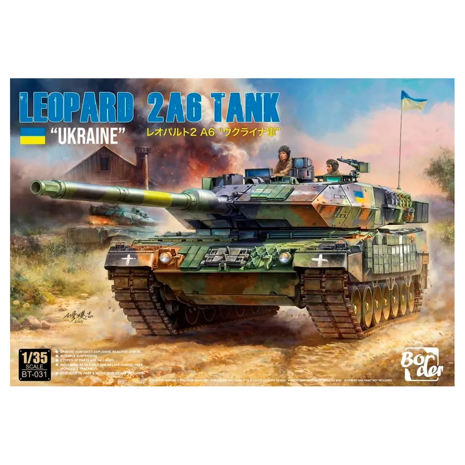 ak-interactive-1-35-leopard-2a6-ukraine-kit-modellismo-carro-armato-scala-1-35 image 1