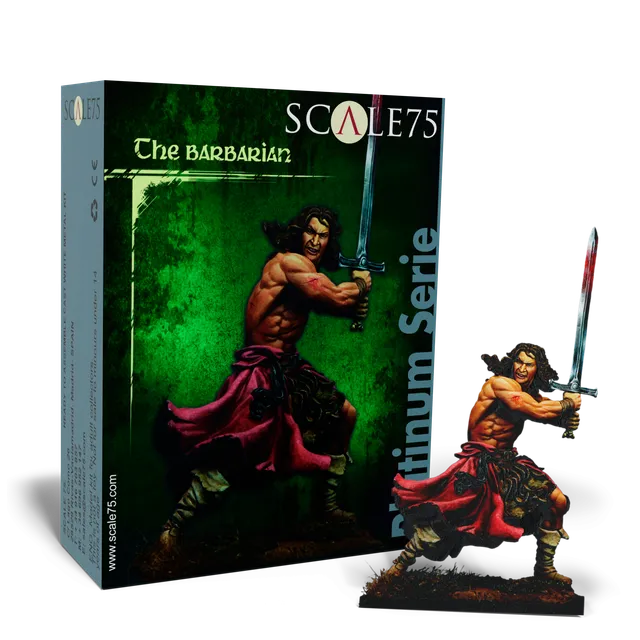 scale75-the-barbarian-miniatura-75mm-metallo-platinum-series image 1