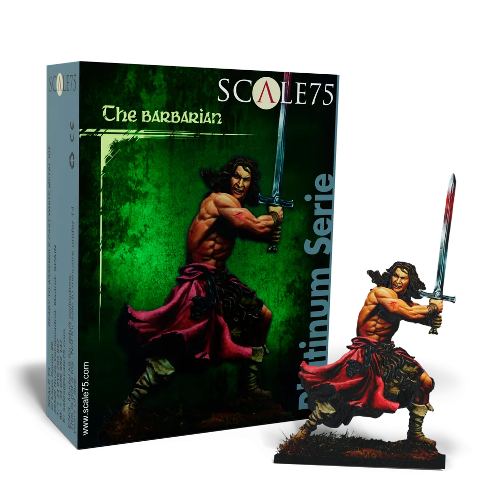 scale75-the-barbarian-miniatura-75mm-metallo-platinum-series image 1
